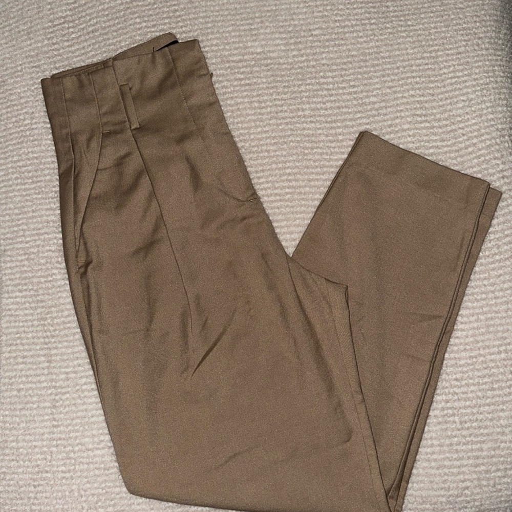 Zara tailored tan pant trousers
